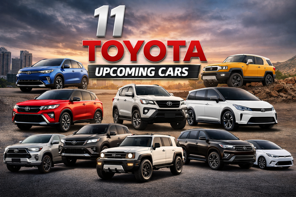 11 Toyota upcoming cars in India including Fortuner, EV SUV, hybrid models lineup 2026 expansion